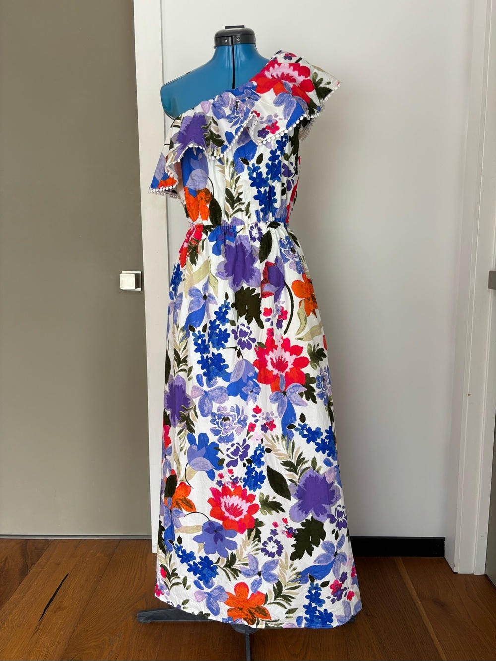 Sugarlips Amania Floral Suraya One Shoulder Midi Dress M NWT